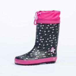 566179-11 Резиновые сапоги для девочки черный