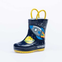 166115-11 Резиновые сапоги Космос для мальчики светло-синий