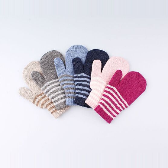 07021128-40 Варежки детские двухслойные розовые для универсальные розовый