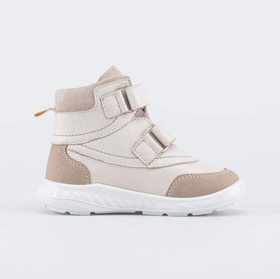 152391-33 Кожаные утепленные ботинки Смайл для девочки бежевый фото №2