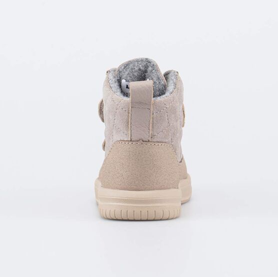 152392-31 Кожаные ботинки на байке для девочки для девочки бежевый фото №5