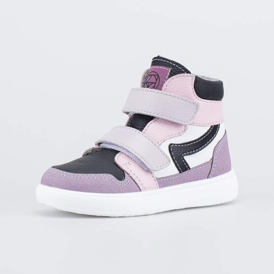 352407-32 Утепленные ботинки для девочки для девочки сиреневый + розовый