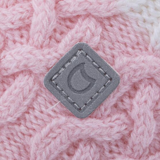 07811383-41 Зимняя шапка для девочки на завязках для девочки белый фото №3