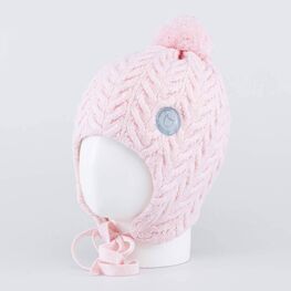 07811379-42 Шапка детская розовая для девочки персиковый