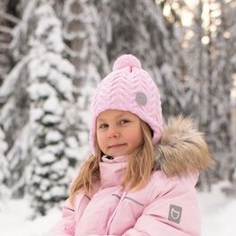 07811379-42 Шапка детская розовая для девочки персиковый фото №2