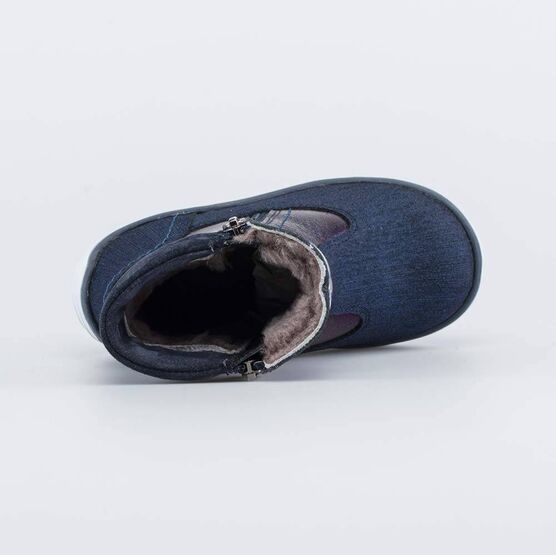 362106-52 Ботинки для девочки зимние для девочки синий фото №4