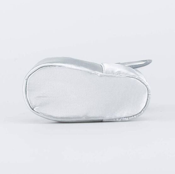 001107-41 Теплые меховые пинетки для девочки серебристый фото №3