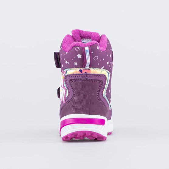 Мембранные ботинки с LED Единорог для девочки цвет фиолетовый 