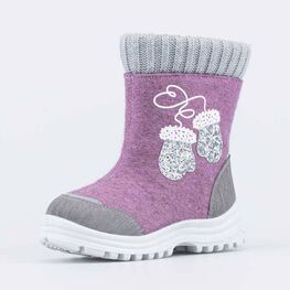 467050-43 Валенки на молнии Варежки сиреневый для девочки сиреневый