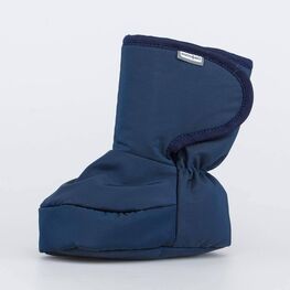 001107-43 Теплые меховые пинетки для мальчики синий