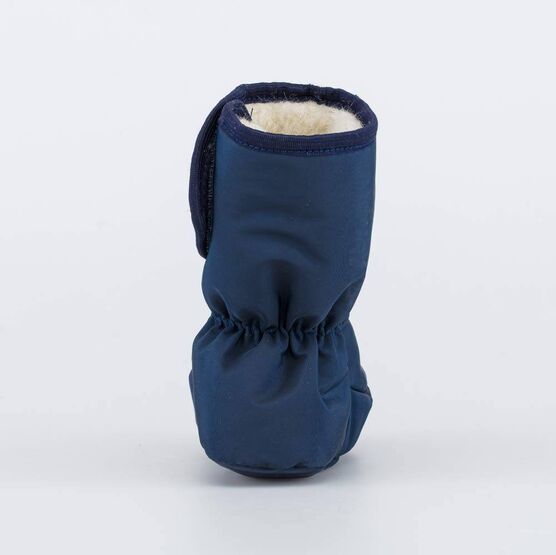 001107-43 Теплые меховые пинетки для мальчики синий фото №5