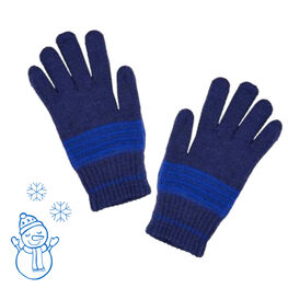 07721177-41 Перчатки детские двухслойные синие для мальчики разноцветный
