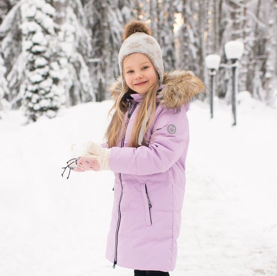 07858002-41 Зимнее пальто для девочки Сиреневый для девочки сиреневый фото №8