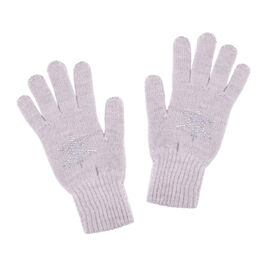 07822171-40 Перчатки для девочек однослойные бежевые для девочки разноцветный