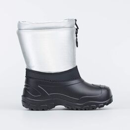 464064-44 Сноубутсы с защитой от снега для девочки для девочки черный + серебристый фото №2