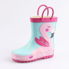 166109-11 Резиновые сапоги, розовый фламинго для девочки гол-роз