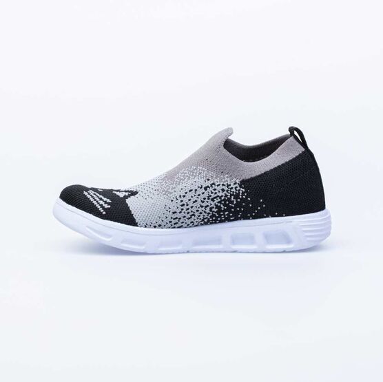 441005-12 Кроссовки с LED-подсветкой на подошве для девочки серый-черный фото №3