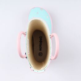 166104-11 Резиновые сапоги Единорог для девочки гол-роз фото №4