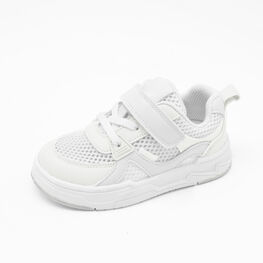 244018-11 Белые кроссовки на липучке для девочки белый