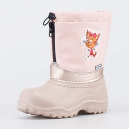 264048-41 Сноубутсы с вкладным чулком Три кота для девочки бежевый