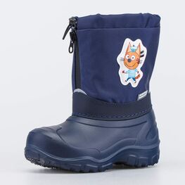 264048-42 Сноубутсы с вкладным чулком Три кота для мальчики синий