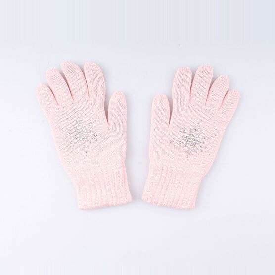 07022109-15 Перчатки двухслойные розовые для девочки розовый фото №2