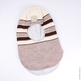 07711087-10 Шлем-капор зимний коричневый для мальчики коричневый