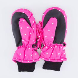 07821156-10 Варежки утепленные Пингвин для девочки фуксия фото №2