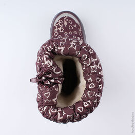 664923-41 Мембранные сапожки для девочки бордовый фото №4