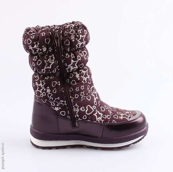 664923-41 Мембранные сапожки для девочки бордовый фото №2