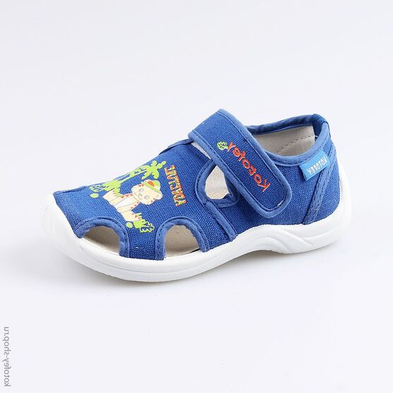 221047-12 Сандалии текстильные для мальчики светло-синий