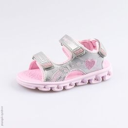 324017-11 Пляжная обувь для девочки срб-роз