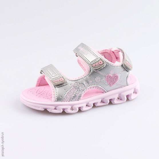 324017-11 Пляжная обувь для девочки срб-роз