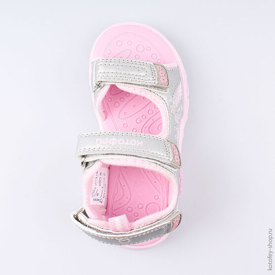 324017-11 Пляжная обувь для девочки срб-роз фото №4