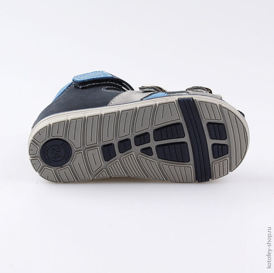 122134-21 Сандалии для мальчики син-сер фото №3