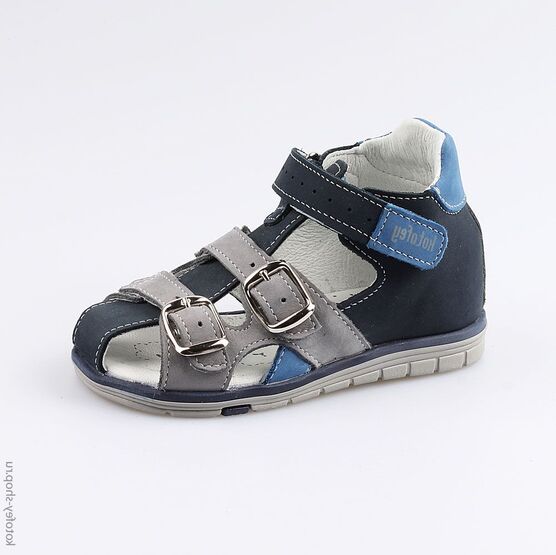122134-21 Сандалии для мальчики син-сер