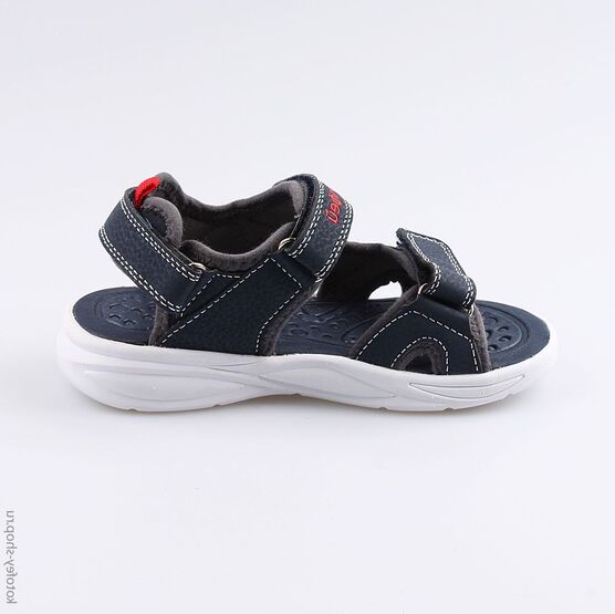 324021-12 Пляжная обувь с LED-подсветкой для мальчики син-кра фото №2