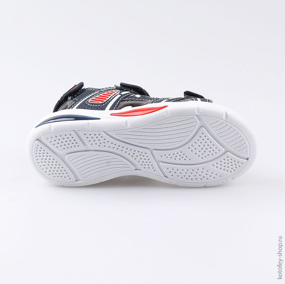 324021-12 Пляжная обувь с LED-подсветкой для мальчики син-кра фото №3