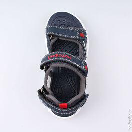 324021-12 Пляжная обувь с LED-подсветкой для мальчики син-кра фото №4