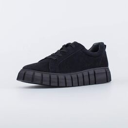 732361-21 Полуботинки из натурального велюра для девочки черный