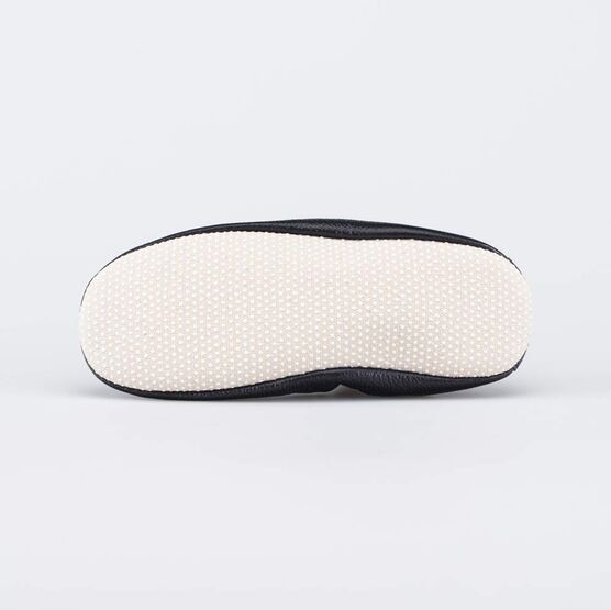 612005-02 Кожаные чешки детские белые для универсальные черный фото №3