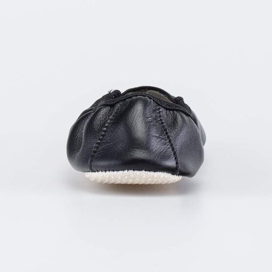 612005-02 Кожаные чешки детские белые для универсальные черный фото №5