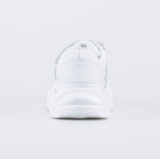 644491-71 Белые кожаные кроссовки на липучке для девочки белый фото №5