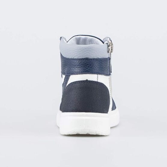 752274-21 Подростковые ботинки на весну и осень для мальчики син-бел-сер фото №5