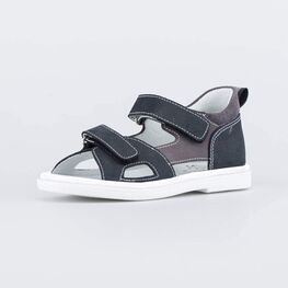 322177-22 Кожаные сандалии для мальчика для мальчики серый