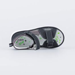 322177-22 Кожаные сандалии для мальчика для мальчики серый фото №4