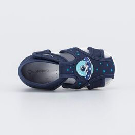 121076-71 Текстильная обувь для первых шагов Космос для мальчики темно-синий фото №4