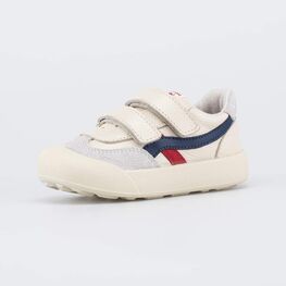 132180-11 Кеды-полуботинки кожаные для мальчика для мальчики бежевый,серый