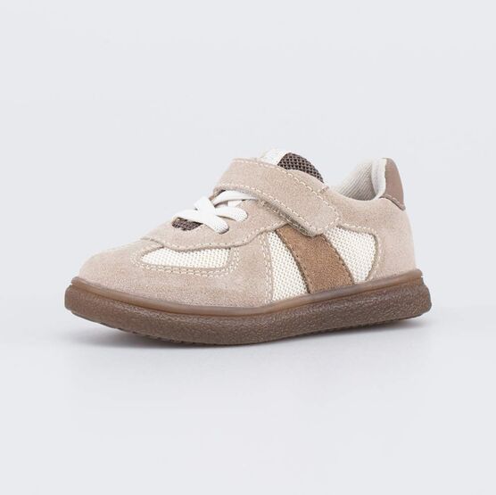 134028-12 Кеды-полуботинки кожаные для детей для мальчики бежевый,коричневый