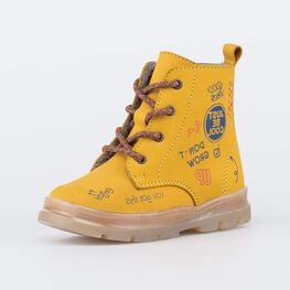 152333-33 Утепленные ботинки на шнурках DGU песочный для мальчики желтый